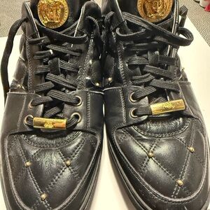 Versace Black and Gold Men's Sneakers